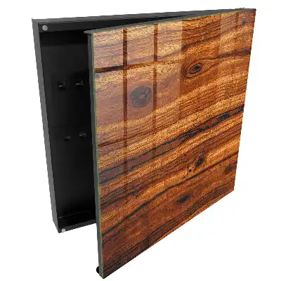 Armoire à clés bois chaleureux au grain distinct