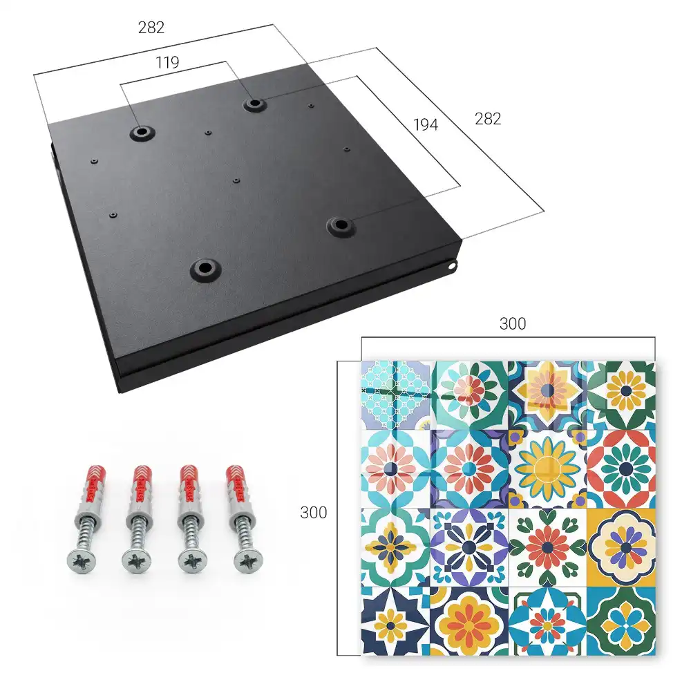 Armoire à clés mosaïque géométrique colorée pleine d'énergie