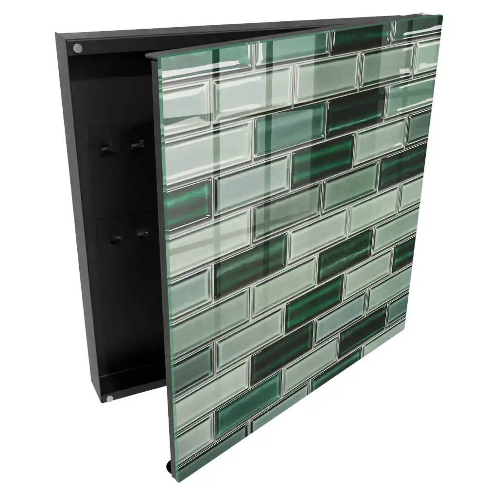 Armoire à clés des verts et des turquoises dans un motif moderne