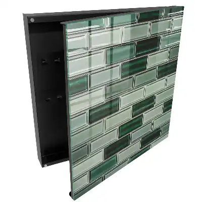 Armoire à clés des verts et des turquoises dans un motif moderne