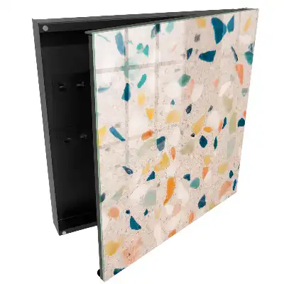 Armoire à clés des taches colorées sur un fond lumineux plein d'énergie