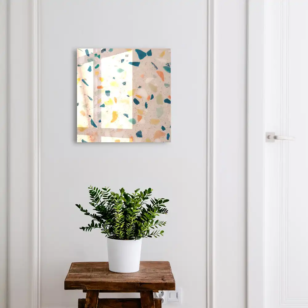 Armoire à clés des taches colorées sur un fond lumineux plein d'énergie