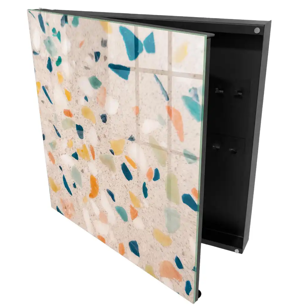 Armoire à clés des taches colorées sur un fond lumineux plein d'énergie