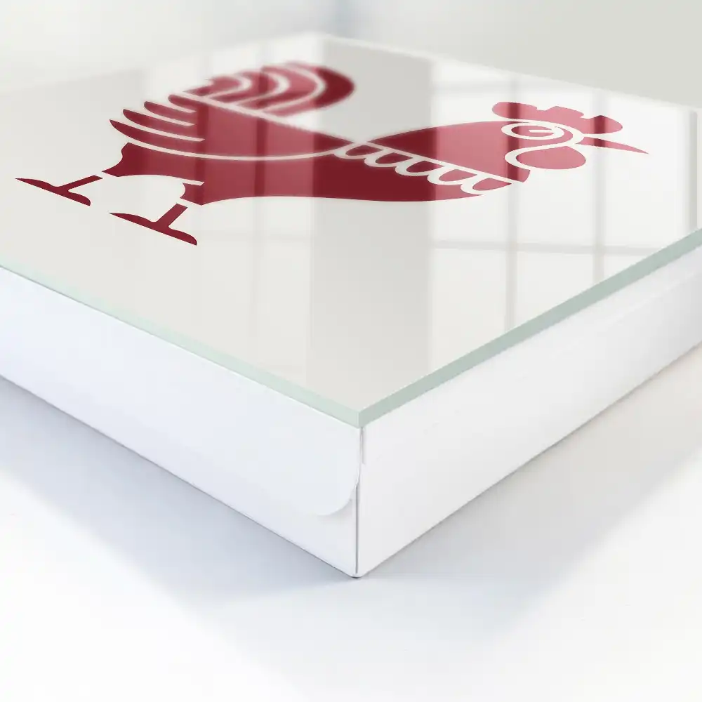 Boîte à clés géométrie et minimalisme avec un motif de coq