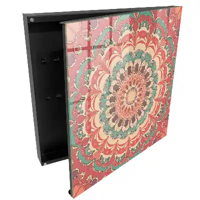 Armoire à clés mandala aux détails saisissants et aux motifs harmonieux
