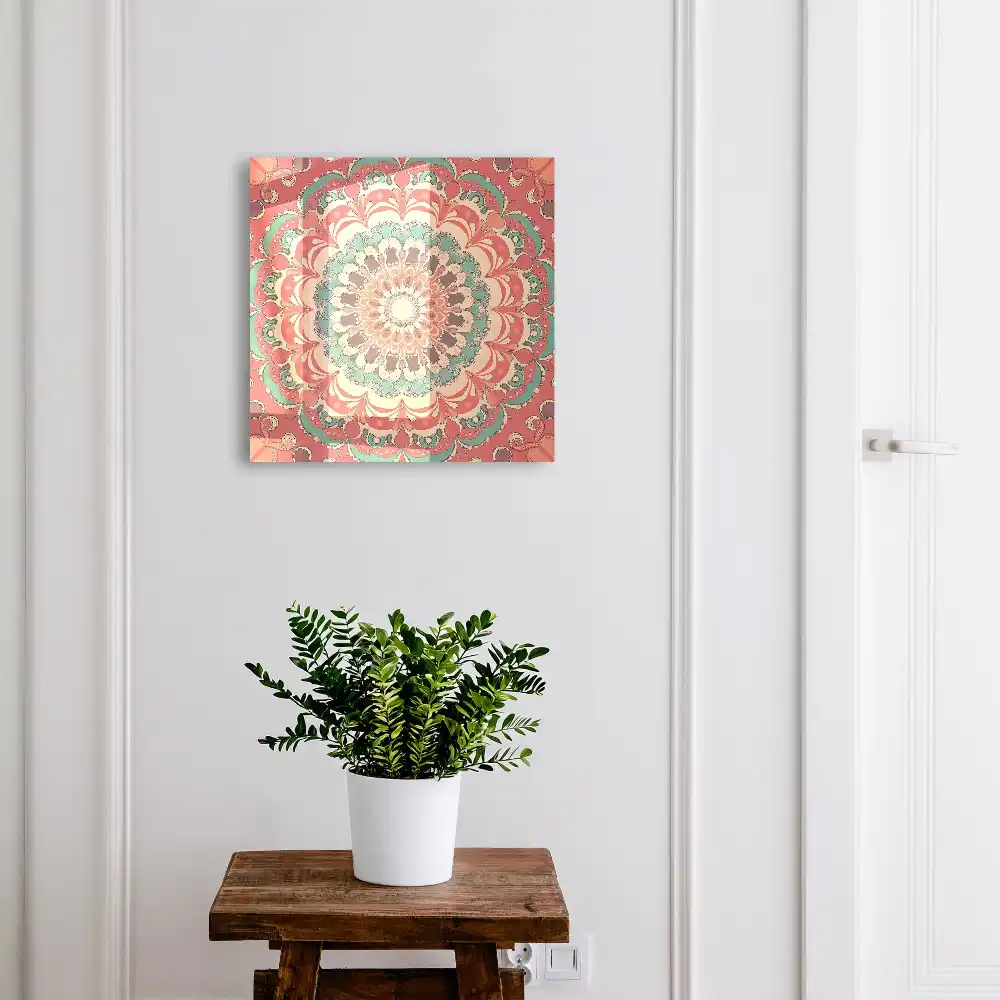 Armoire à clés mandala aux détails saisissants et aux motifs harmonieux