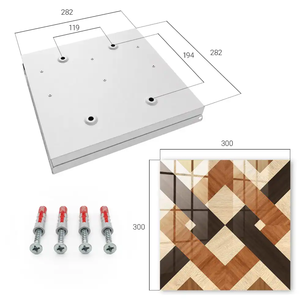Boîte à clés murale motifs géométriques beige marron noir
