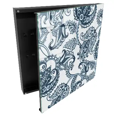 Armoire à clés motifs végétaux élégants et composition raffinée