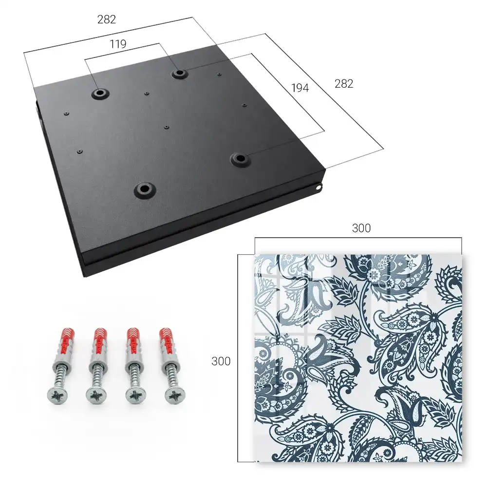 Armoire à clés motifs végétaux élégants et composition raffinée
