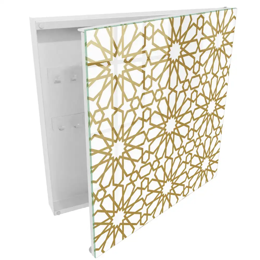 Armoire à clés géométrie classique dans un agencement harmonieux