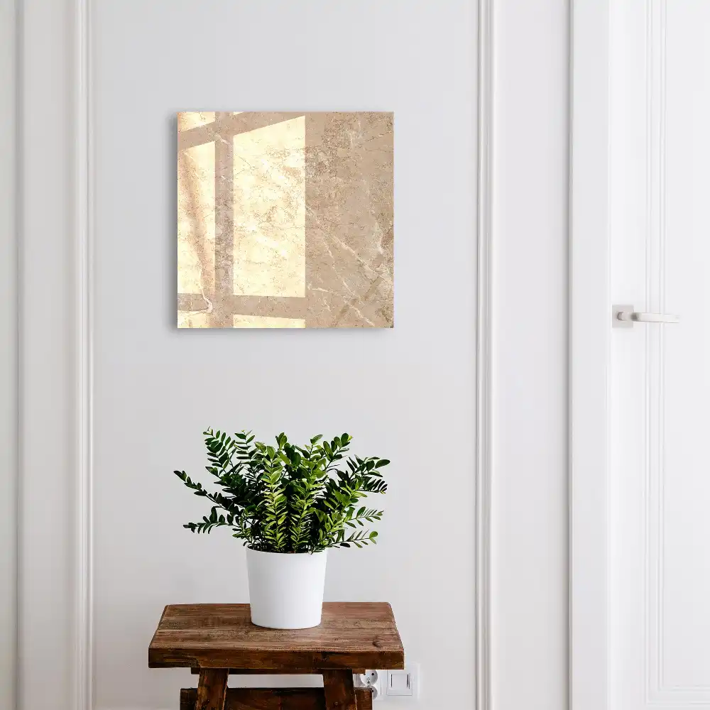 Boîte à clés murale texture beige avec des lignes marbrées