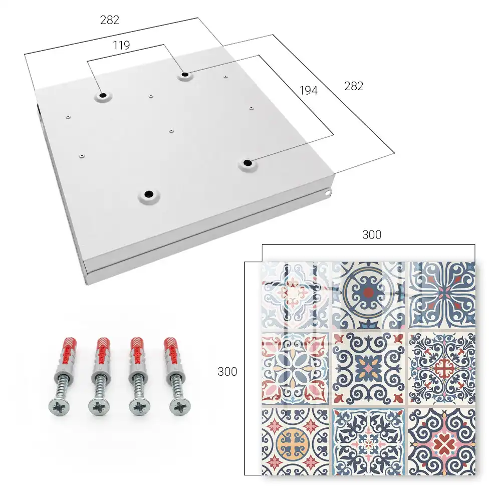 Armoire à clés motifs de mosaïque colorés et riches en détails