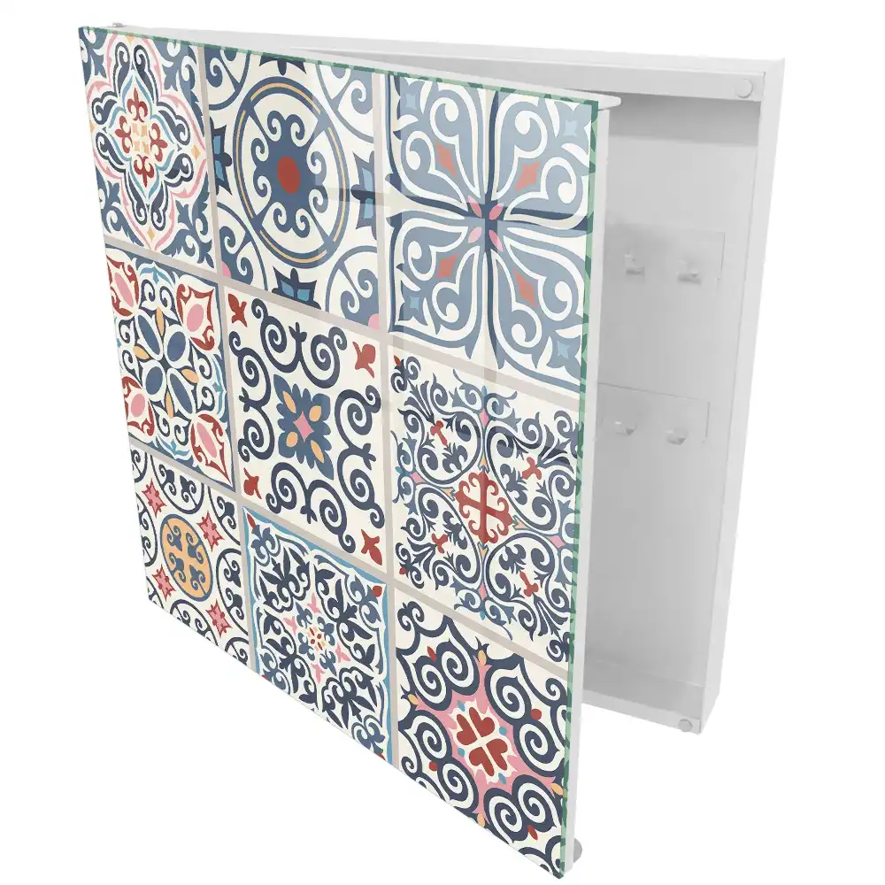 Armoire à clés motifs de mosaïque colorés et riches en détails