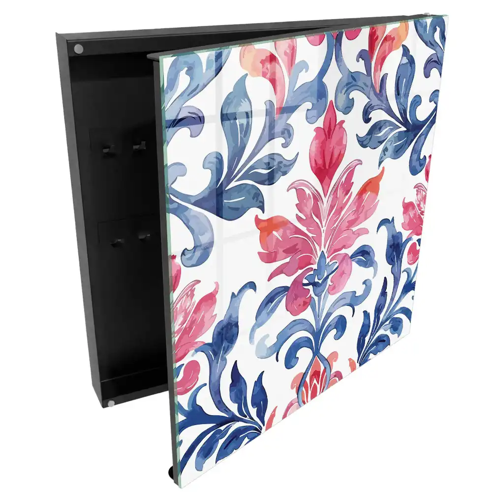 Armoire à clés des ornements colorés pleins de vie