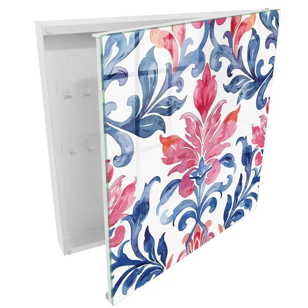 Armoire à clés des ornements colorés pleins de vie
