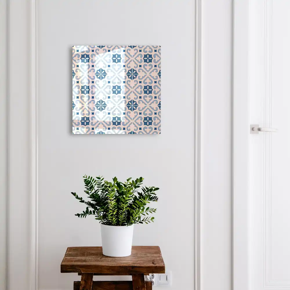 Boîte à clés motif géométrique d'inspiration vintage