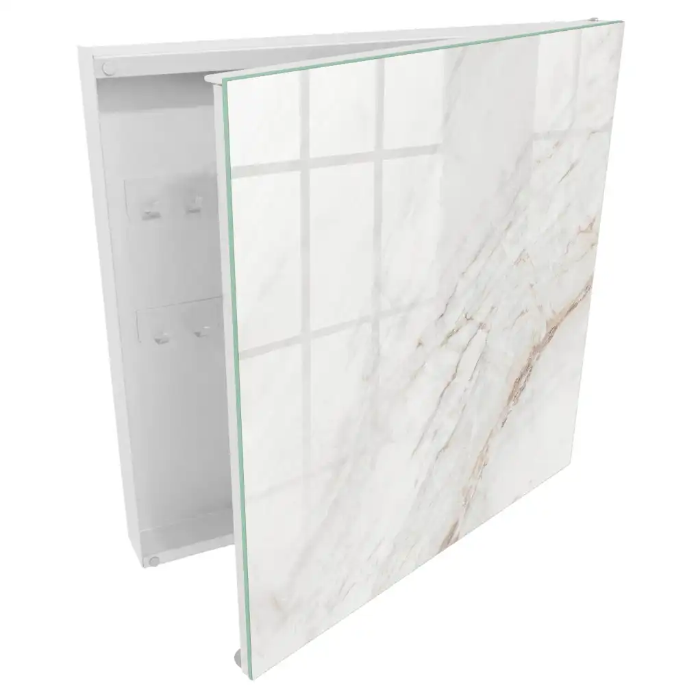 Armoire à clés lignes beiges élégance subtile simplicité