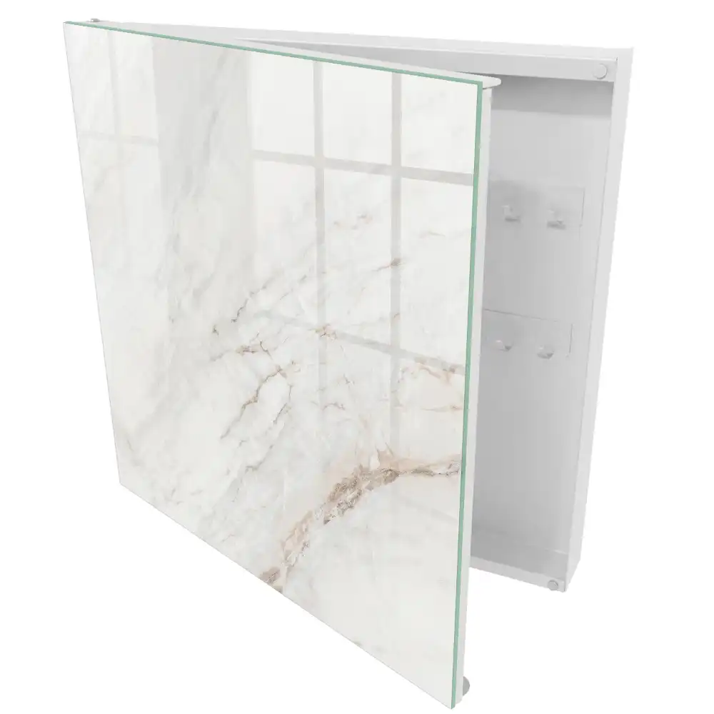 Armoire à clés lignes beiges élégance subtile simplicité