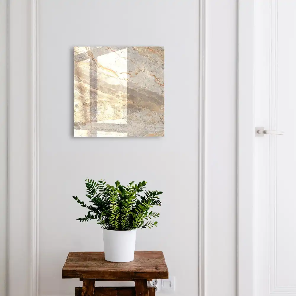 Armoire à clés motifs gris beige à effet marbre