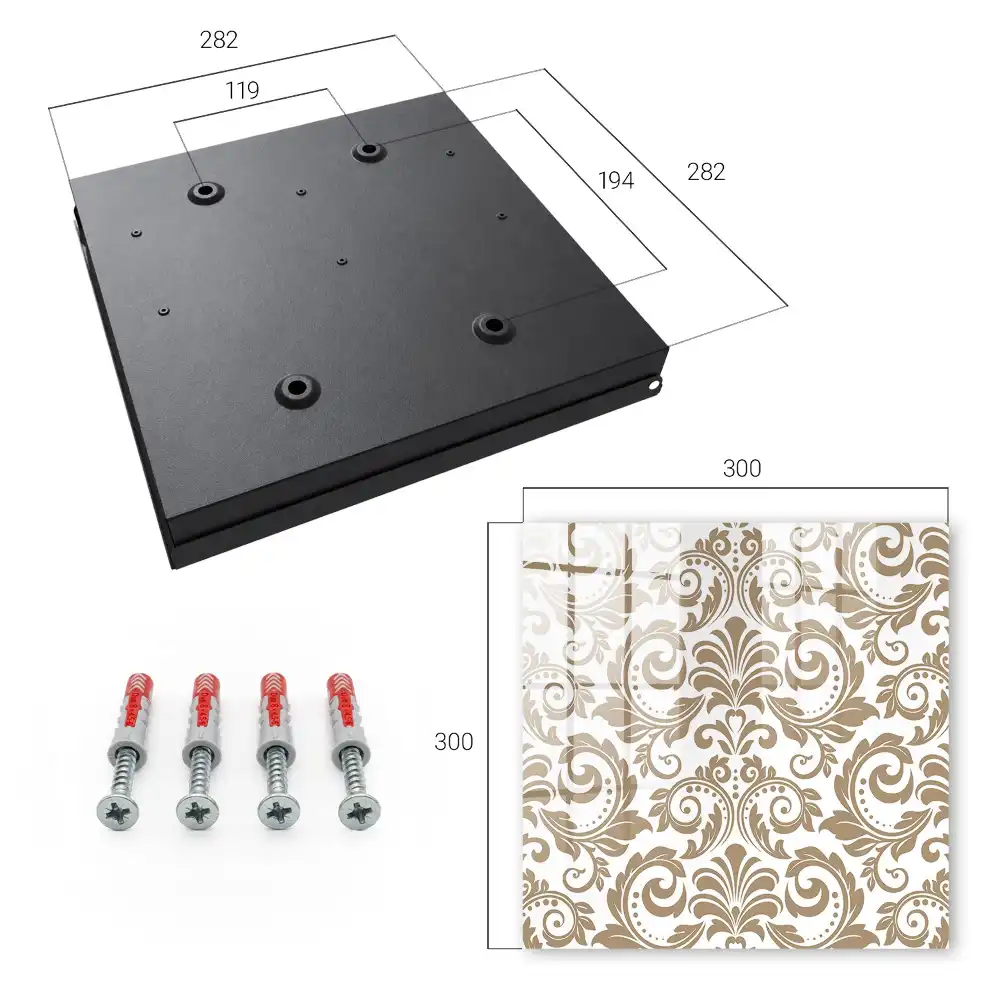 Armoire à clés un motif floral d'une élégance classique