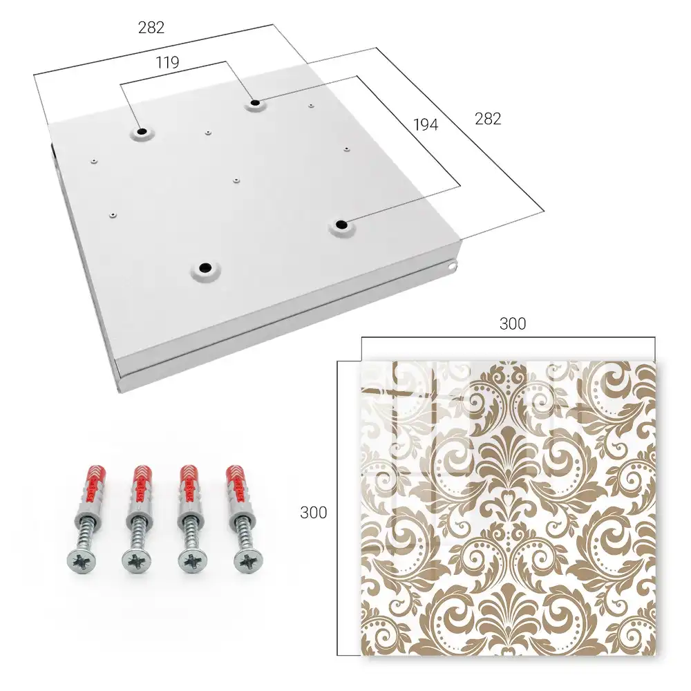 Armoire à clés un motif floral d'une élégance classique