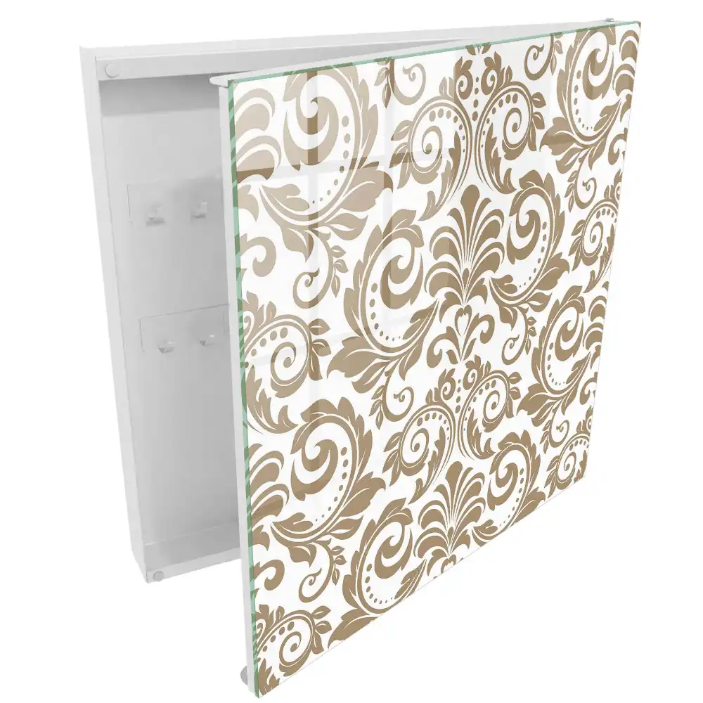 Armoire à clés un motif floral d'une élégance classique