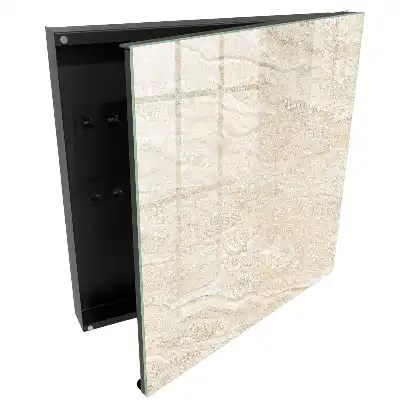Armoire à clés ondulations beiges subtiles à la texture chaude