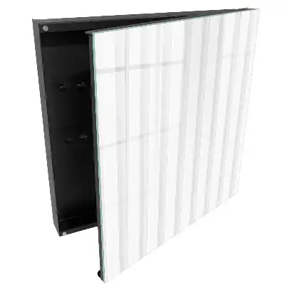 Boîte à clés rayures verticales grises dans un style minimaliste