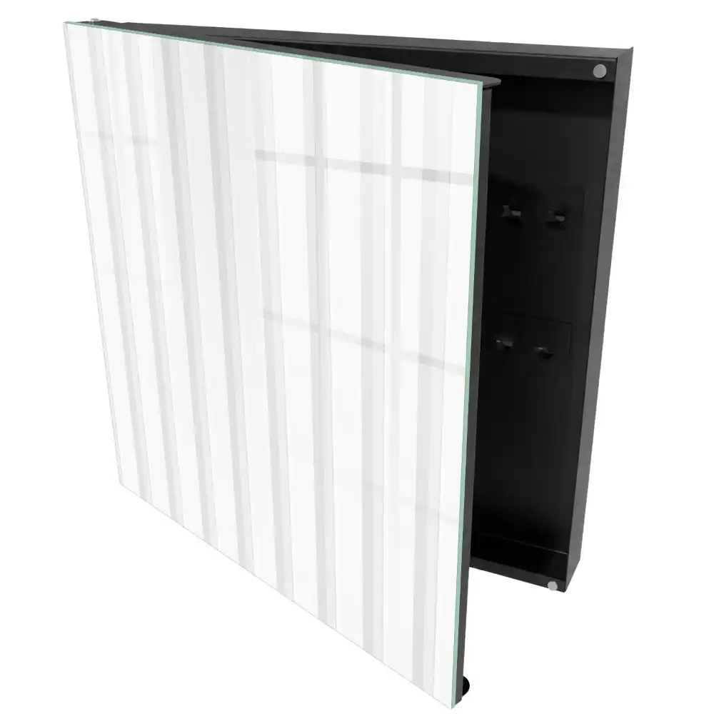 Boîte à clés rayures verticales grises dans un style minimaliste