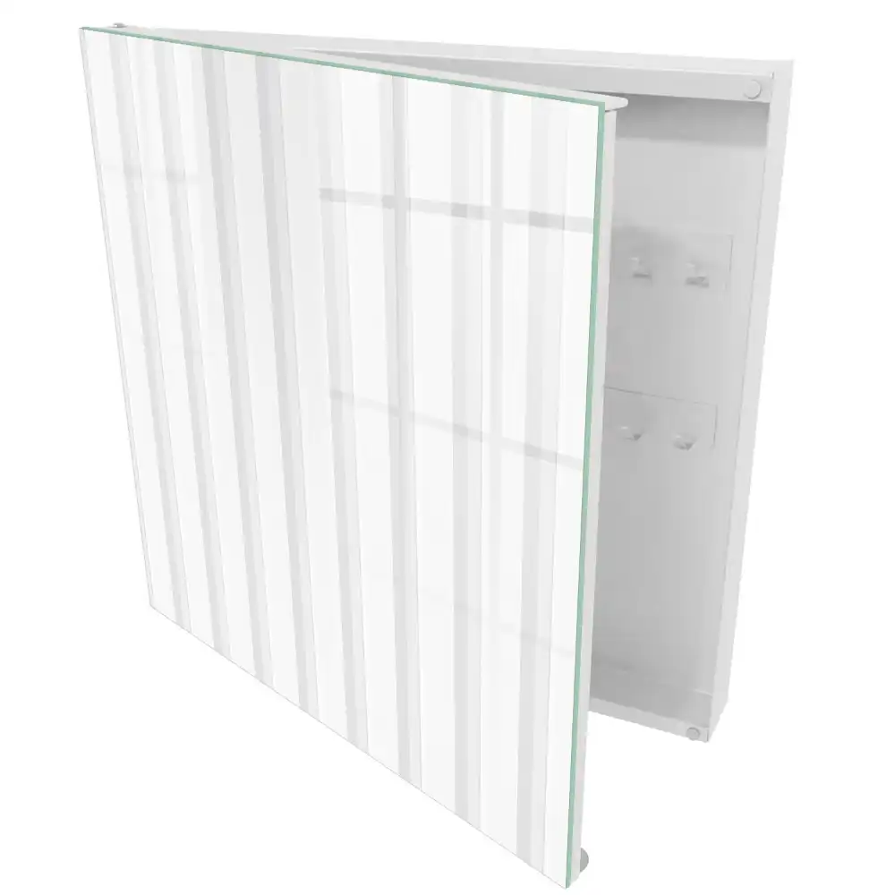 Boîte à clés rayures verticales grises dans un style minimaliste