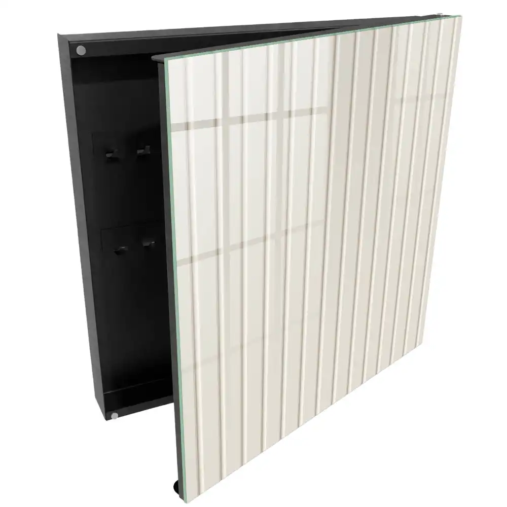 Armoire à clés lignes beiges sur fond clair