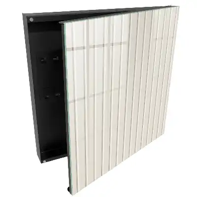 Armoire à clés lignes beiges sur fond clair