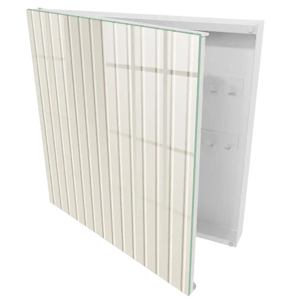 Armoire à clés lignes beiges sur fond clair