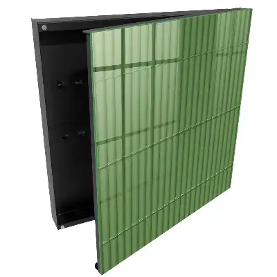 Boîte à clés murale motifs réguliers avec du bambou vert