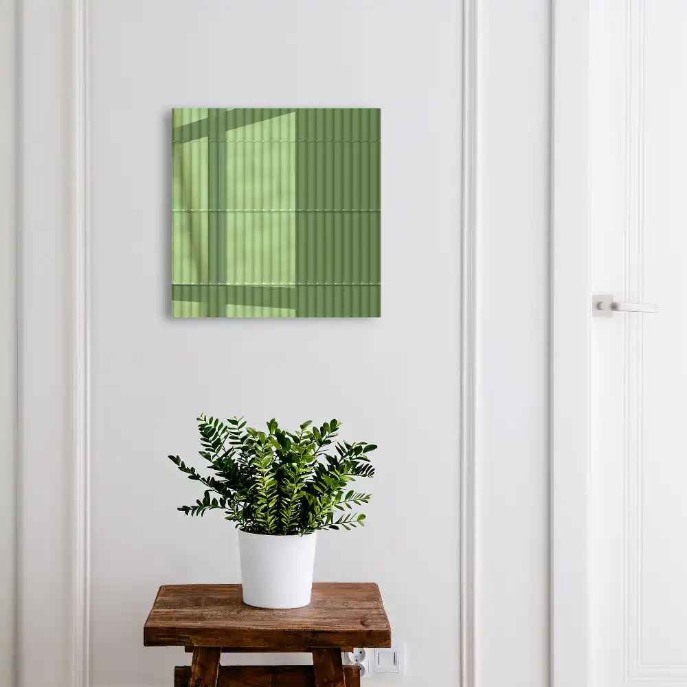 Boîte à clés murale motifs réguliers avec du bambou vert