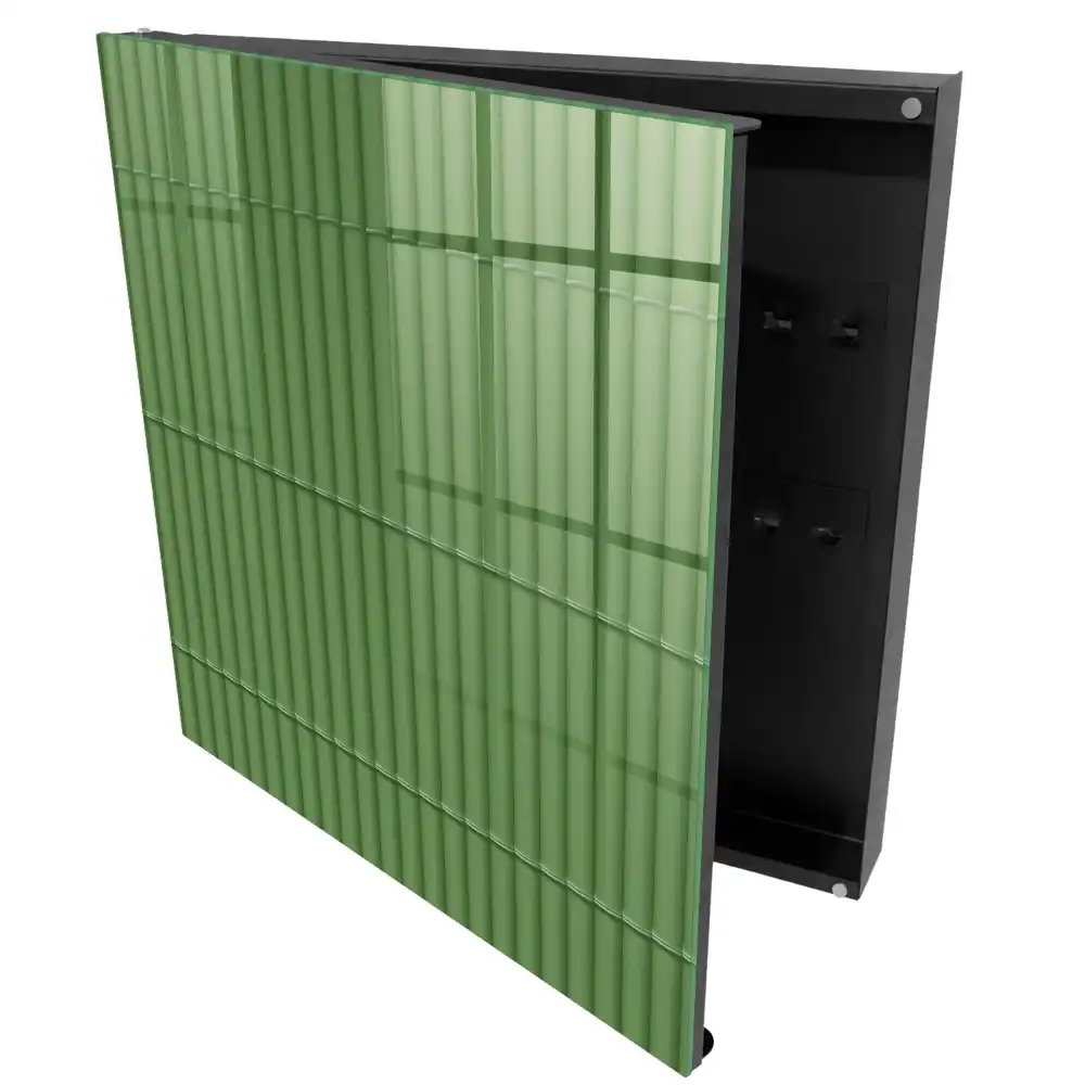 Boîte à clés murale motifs réguliers avec du bambou vert