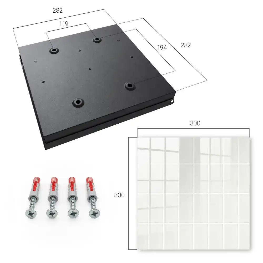 Boîte à clés motif de carreaux régulier lumineux et élégant