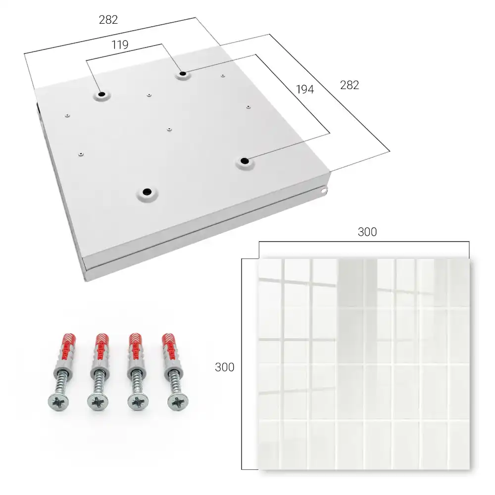 Boîte à clés motif de carreaux régulier lumineux et élégant