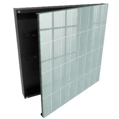 Armoire à clés une rangée de carreaux rectangulaires aux tons discrets