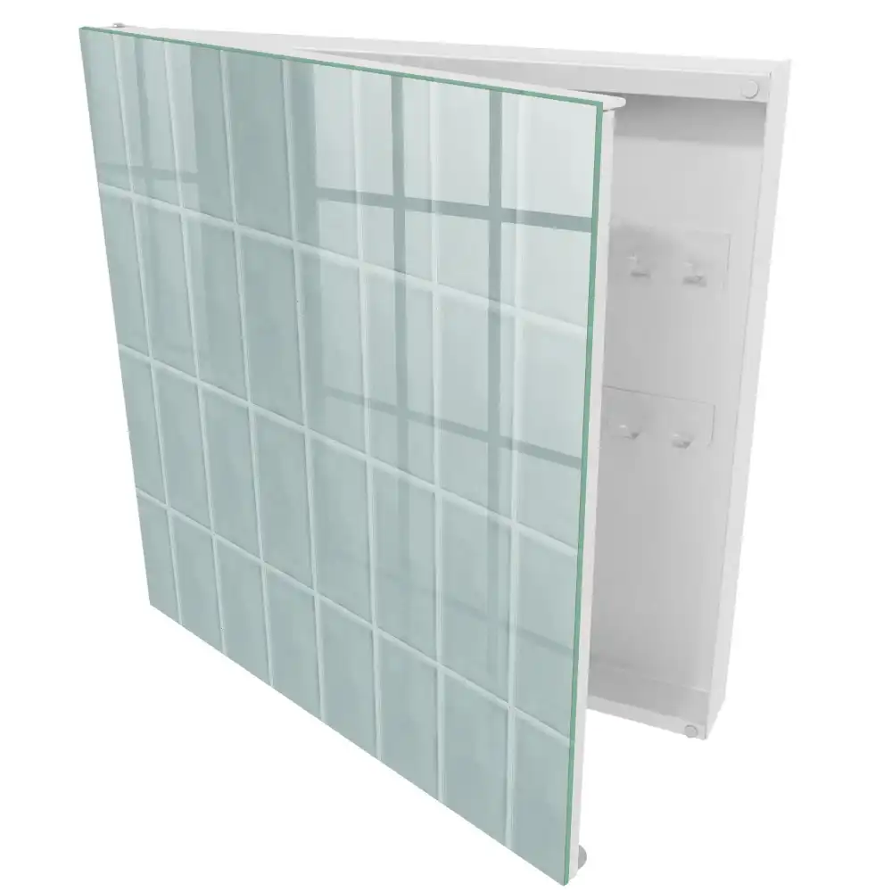 Armoire à clés une rangée de carreaux rectangulaires aux tons discrets