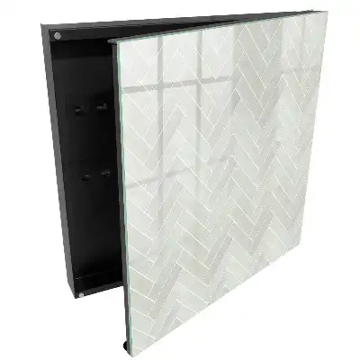 Armoire à clés motifs géométriques à chevrons dans des couleurs discrètes