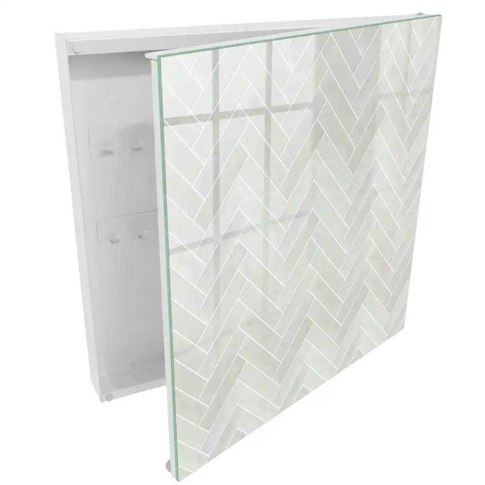 Armoire à clés motifs géométriques à chevrons dans des couleurs discrètes