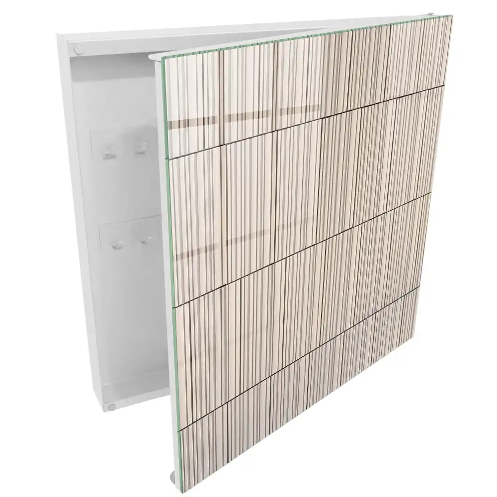 Armoire à clés lignes verticales dans un beige discret