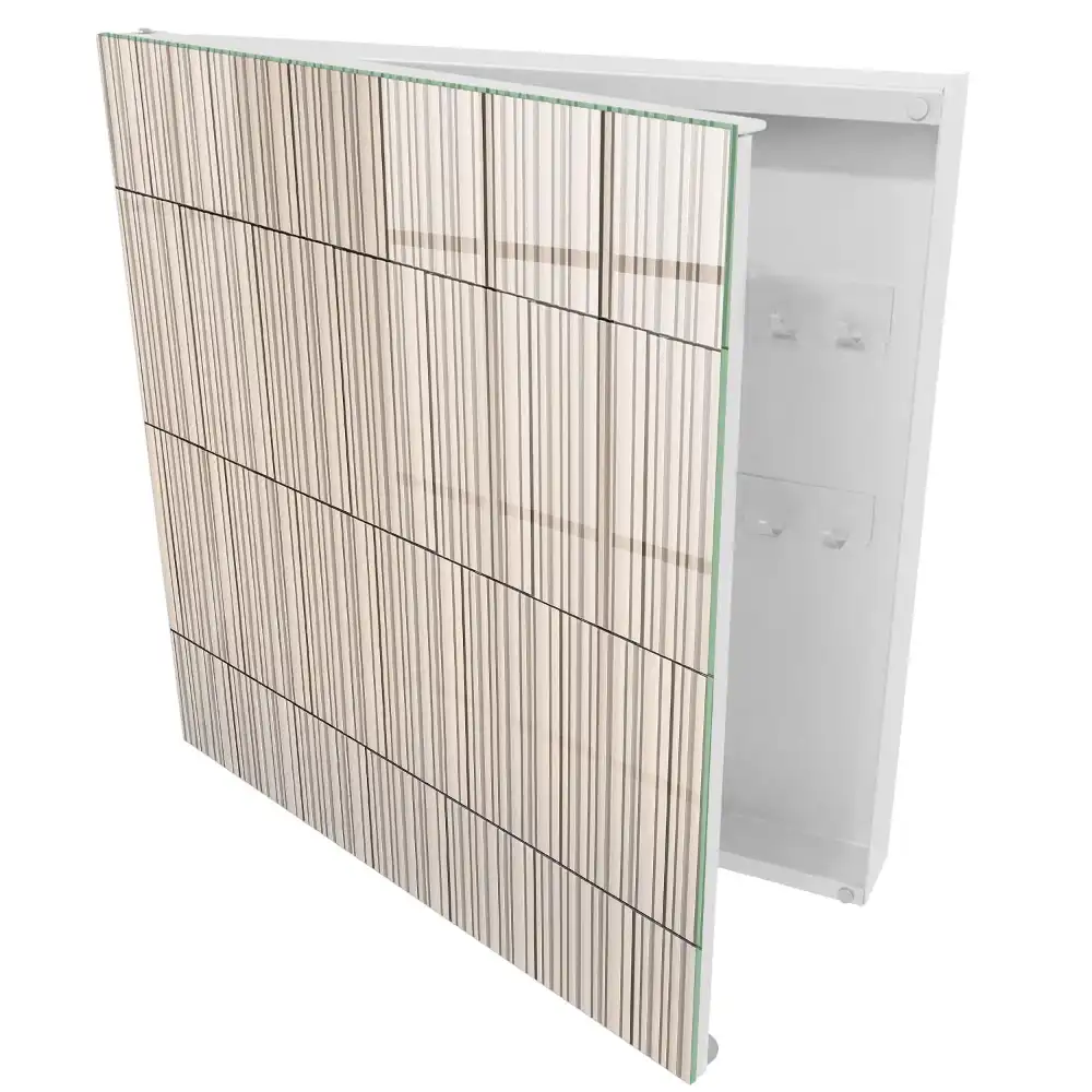 Armoire à clés lignes verticales dans un beige discret