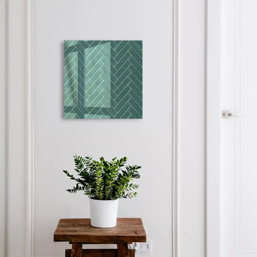 Armoire à clés un motif à chevrons phénoménal de couleur turquoise