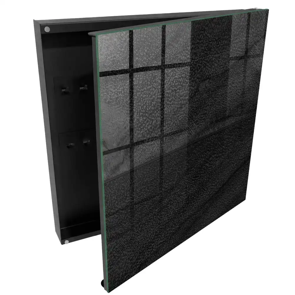 Armoire à clés texture dans les tons de noir et de gris