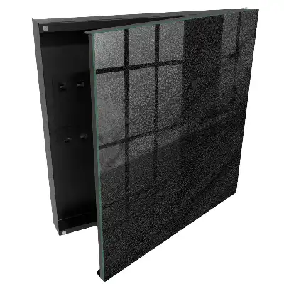 Armoire à clés texture dans les tons de noir et de gris