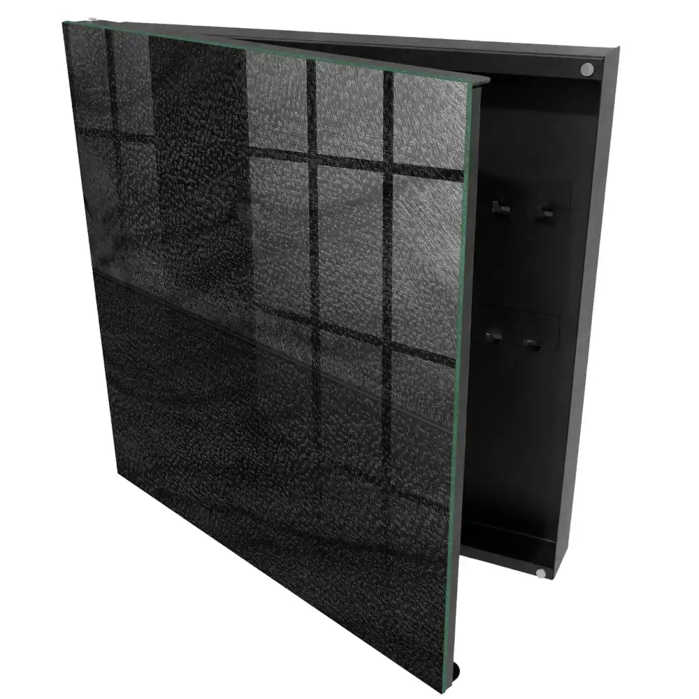 Armoire à clés texture dans les tons de noir et de gris