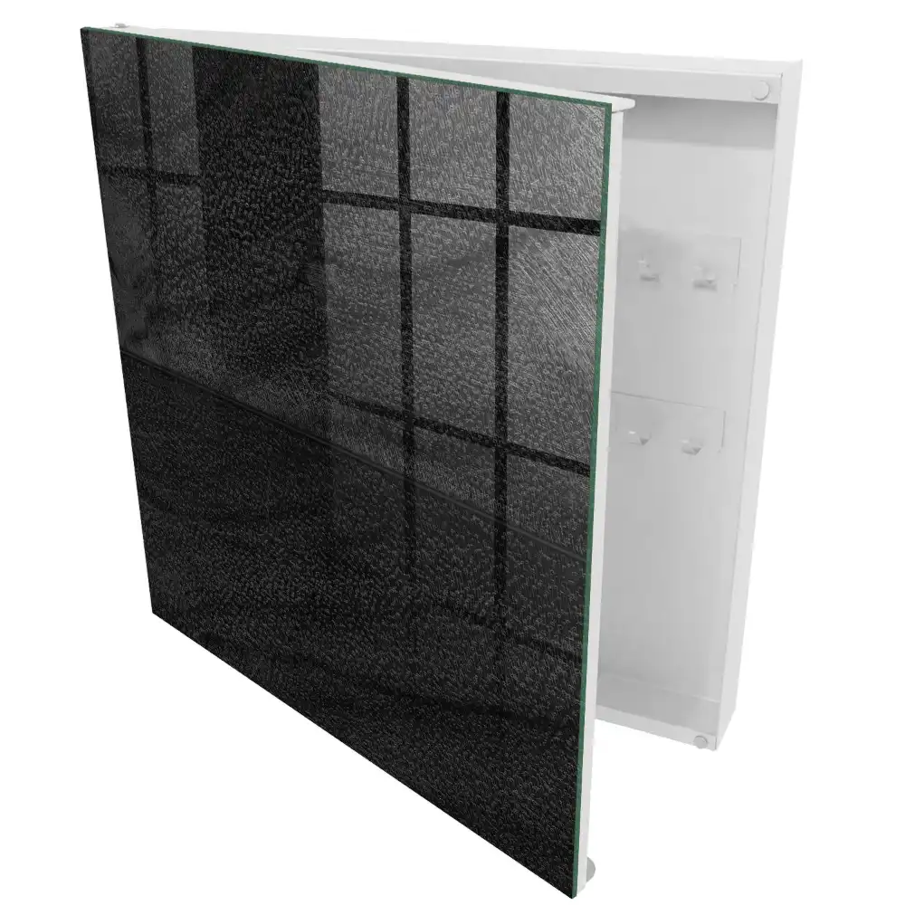 Armoire à clés texture dans les tons de noir et de gris