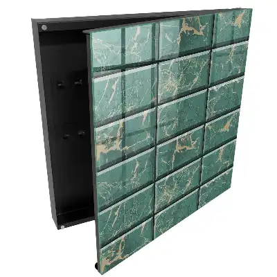 Armoire à clés carreaux de marbre vert modernes